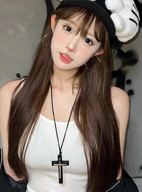 复古民族风项链百搭个性长款十字吊坠夏季轻奢优雅气质文艺颈链