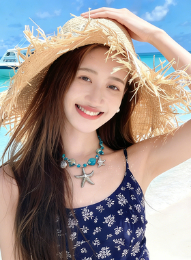 夏日度假风贝壳海星项链