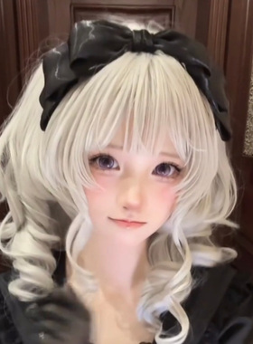 复古黑色亮面蝴蝶结发箍女