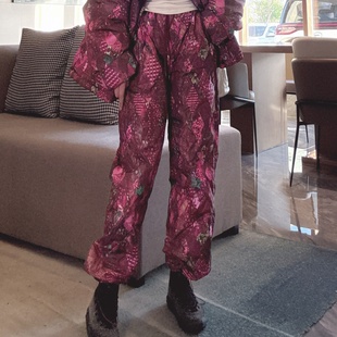 版 冬季 型超好看 裤 外穿羽绒裤 子直筒阔腿白鸭绒长裤 女士2025新款