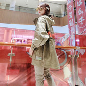 欧货时尚 春秋季 外套 风衣女潮中长宽松百搭今年流行女装 2025年新款