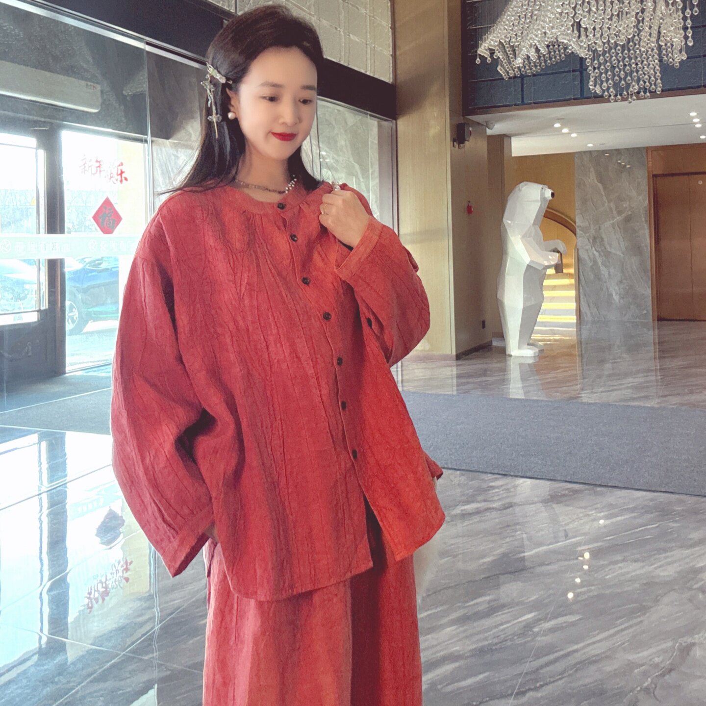 2026超火洋气外套女款春夏季新款薄款巨好看的独特漂亮亚麻上衣潮