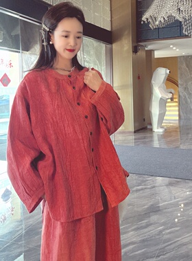 2026超火洋气外套女款春夏季新款薄款巨好看的独特漂亮亚麻上衣潮
