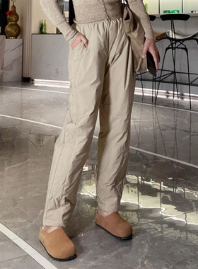 高端羽绒裤女冬季外穿九分欧货洋气网红白鸭绒裤子女新款2025爆款