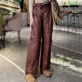 2023爆款 羽绒裤 子女新款 外穿宽松直筒网红洋气可抽腿鸭绒裤 女冬季