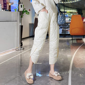 百搭外穿高级感时髦裤 欧货羽绒裤 子 修身 洋气个性 女2024新款 冬季