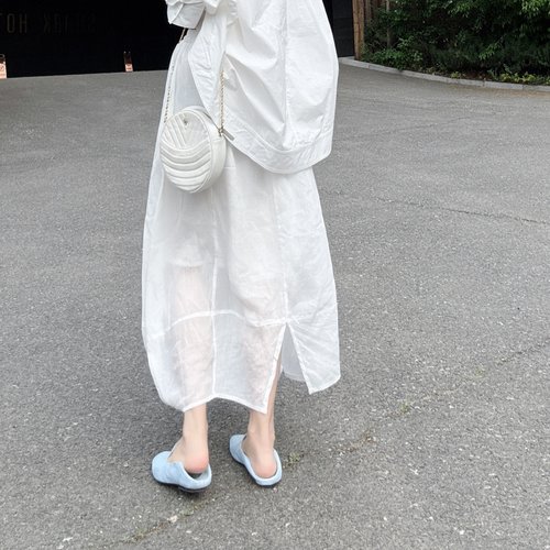 冷淡系高级感半身裙女夏薄款亚麻