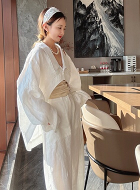 棉麻外套女款夏薄款外搭开衫高级感配裙子亚麻防晒衣女2025新款潮