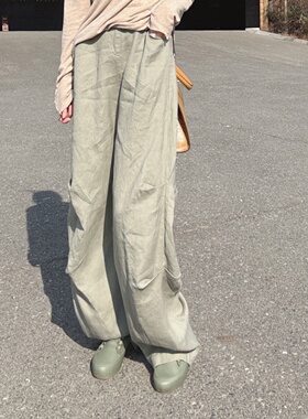 2025年超火的裤子女款夏薄款慵懒松弛感亚麻长裤洋气棉麻特别女裤