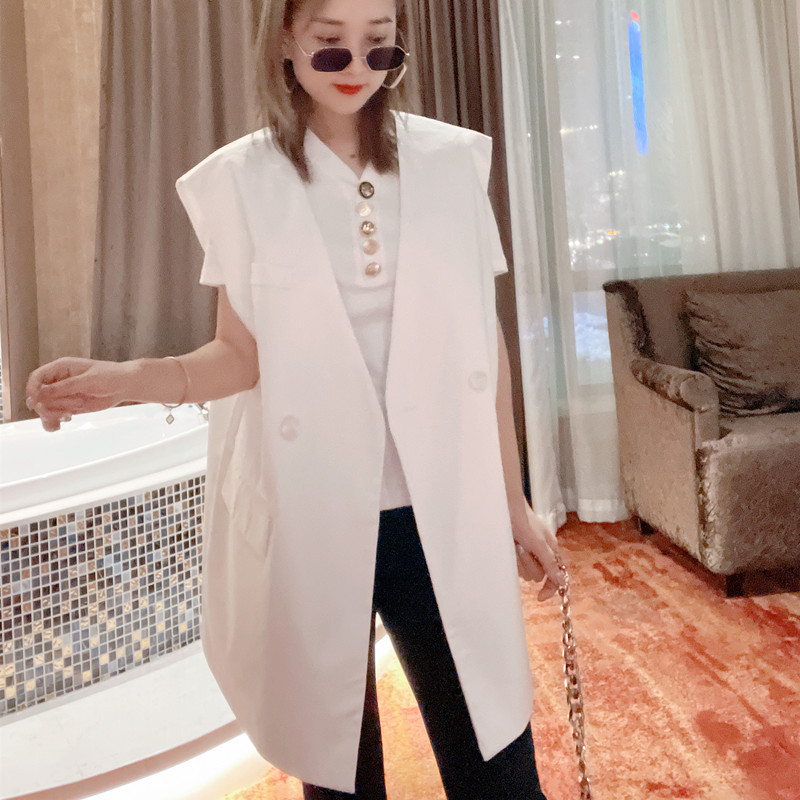 网红新款潮流时尚百搭风西装马甲