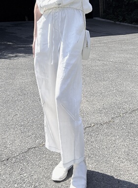 2025年超火的裤子女款夏薄款棉麻休闲宽松显瘦超好看亚麻九分裤潮