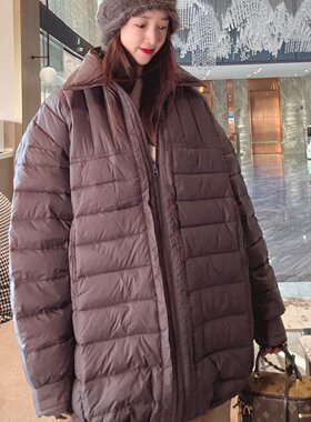 冬季女款轻薄不臃肿白鸭绒羽绒服