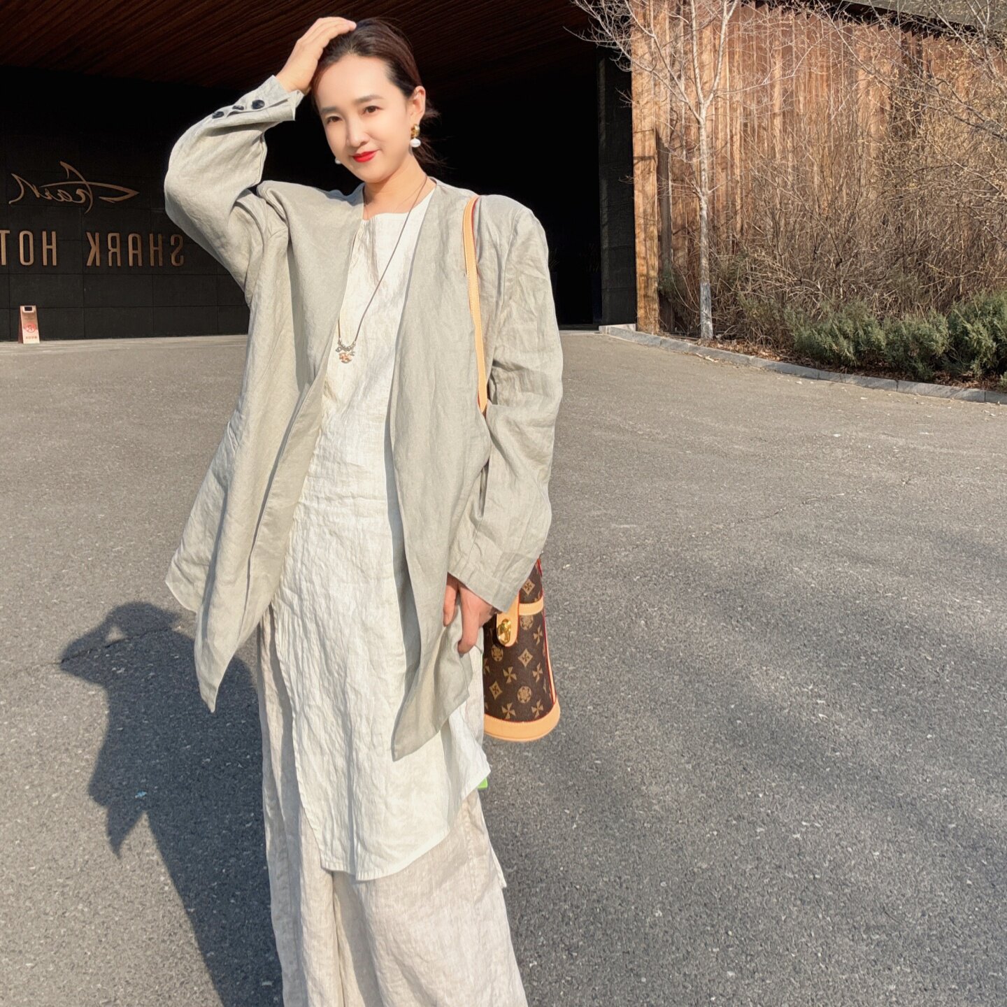 2026巨好看的西装春夏季薄款宽松慵懒风松弛感高级感亚麻外套女款