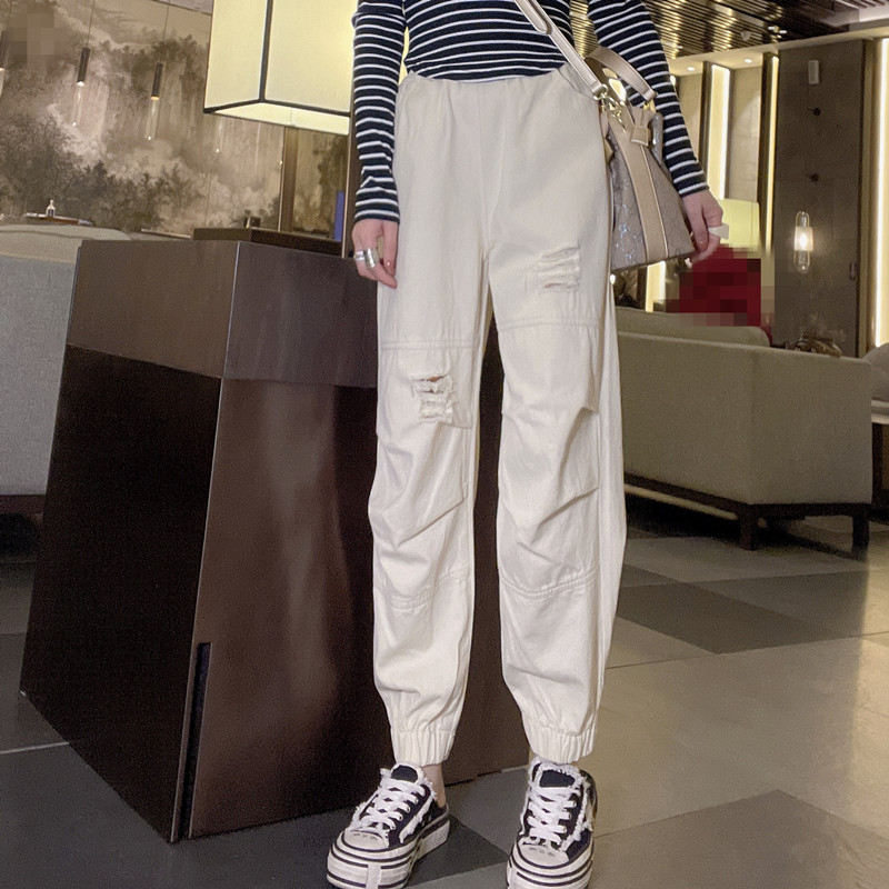 中腰九分裤常规水洗棉2022春