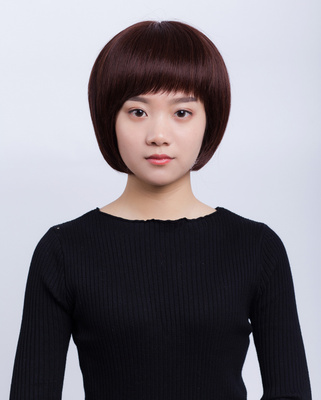 逼真自然假发套女简约大方真人发