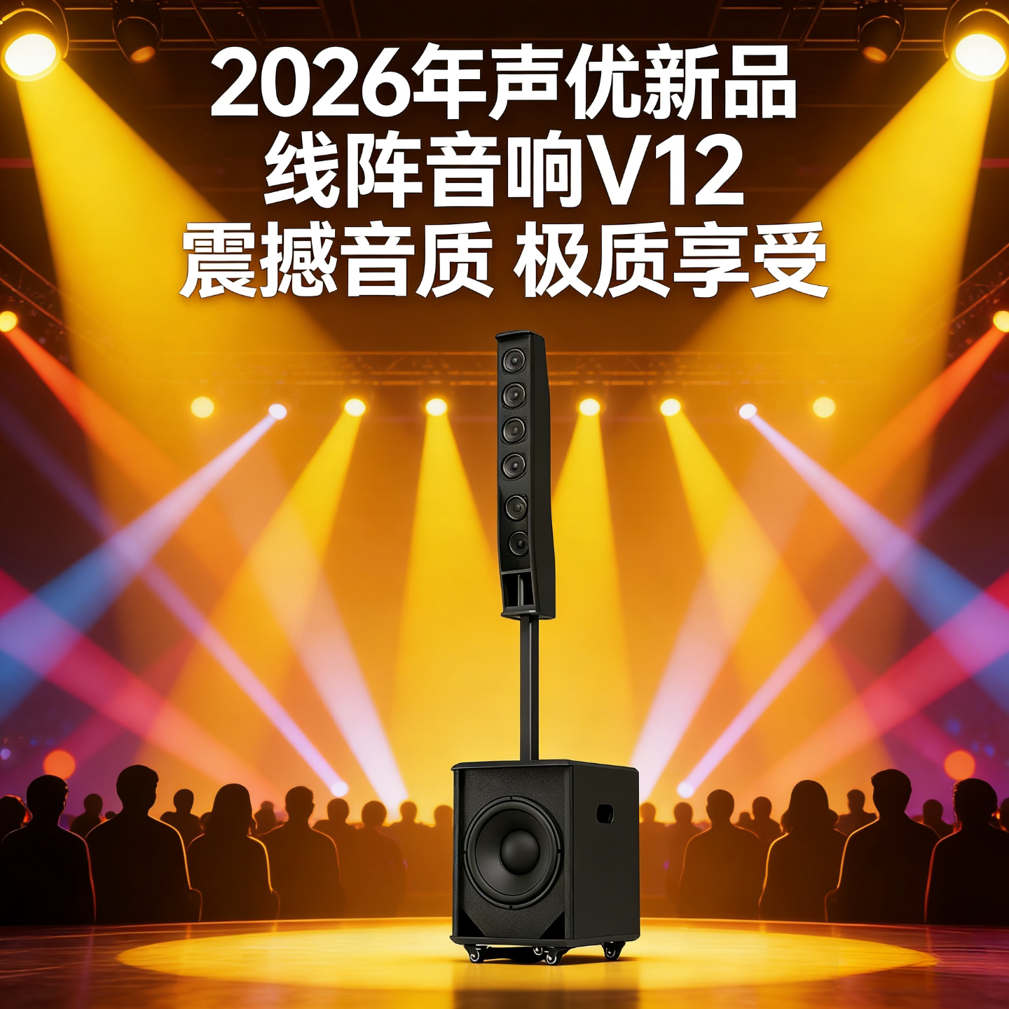 声优音响新品V12户外线阵舞台演出乐器弹唱大功率移动便携式音箱