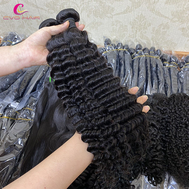 跨境外贸真发深卷真发束深卷真人发深卷deep wave bundles