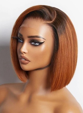 13*4frontal 7inch straight Bob 100%human hair