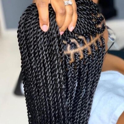 40 Inch Long Synthetic Curly Hair Braided Lace Wig 1 Piece