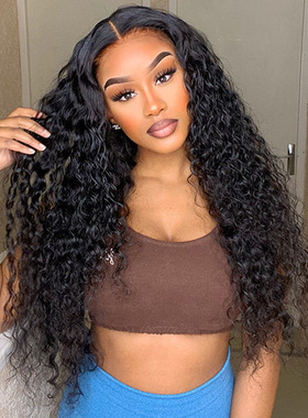 13x4 200% Transparent Water Wave frontal wig Humanhair真人发