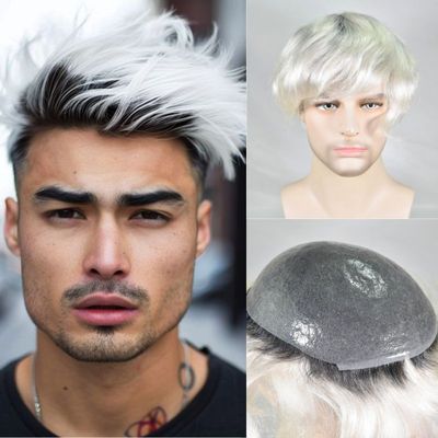 PU0.06-0.08 1BT60R 欧美男士发块真人 假发 toupee for men 现货