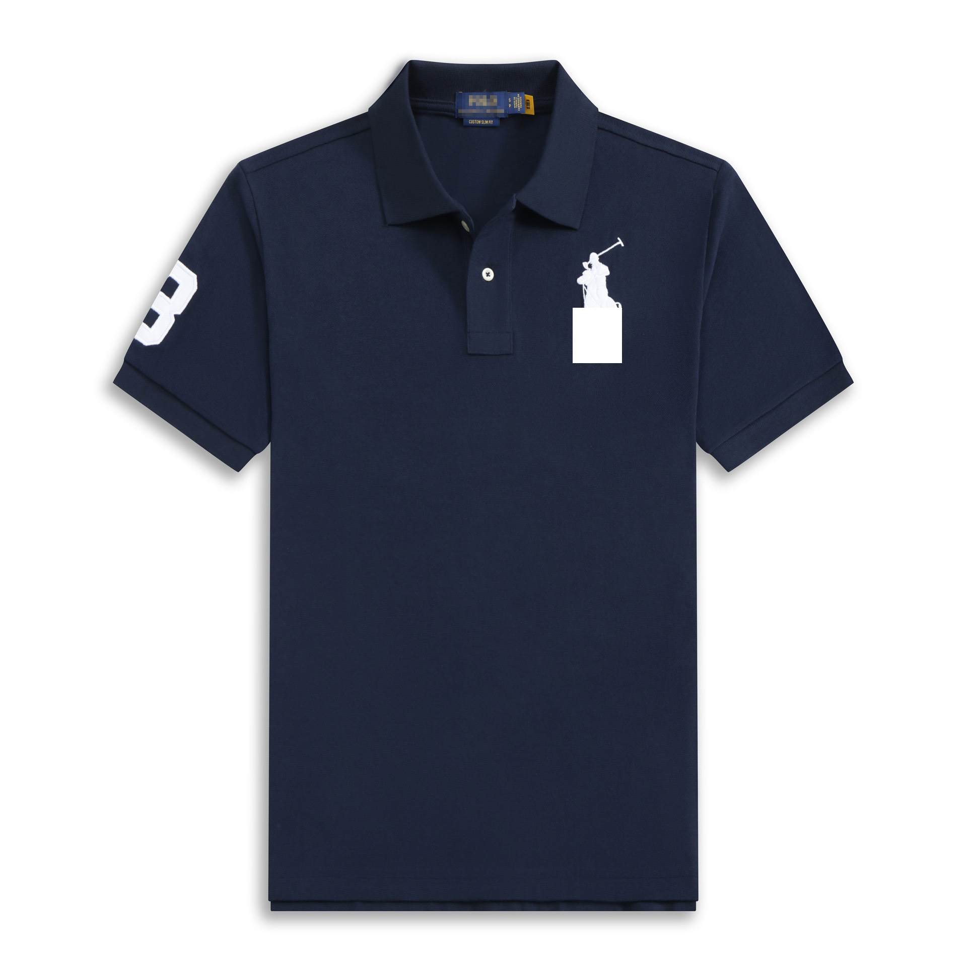 POLOWALK男士大马标刺绣翻领POLO衫夏季新款RL商务短袖T恤