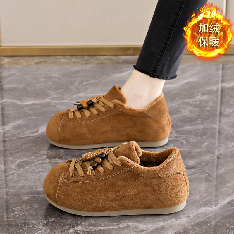 加绒勃肯鞋女冬季休闲保暖棉鞋2025新款舒适百搭妈妈鞋平底阿甘鞋,女鞋,棉鞋,淘宝优惠券,粉丝福利购,淘宝优惠卷