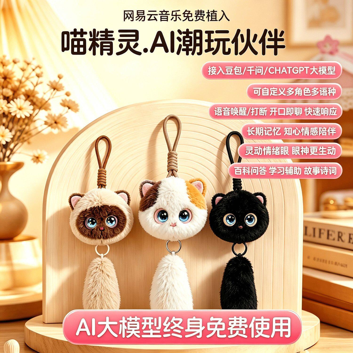 ai毛绒玩具智能豆包机器人喵星人