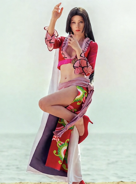 女帝蛇姬汉库克红色cos服onepiece海贼王动漫cosplay角色扮演服装
