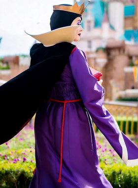 毒皇后cos服装恶毒皇后儿童款成人款欧美白雪公主后妈角色扮演