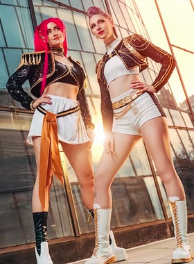 韩流女团K-POP猎魔女团cos服米拉佐依鲁米黑色cosplay服装二次元