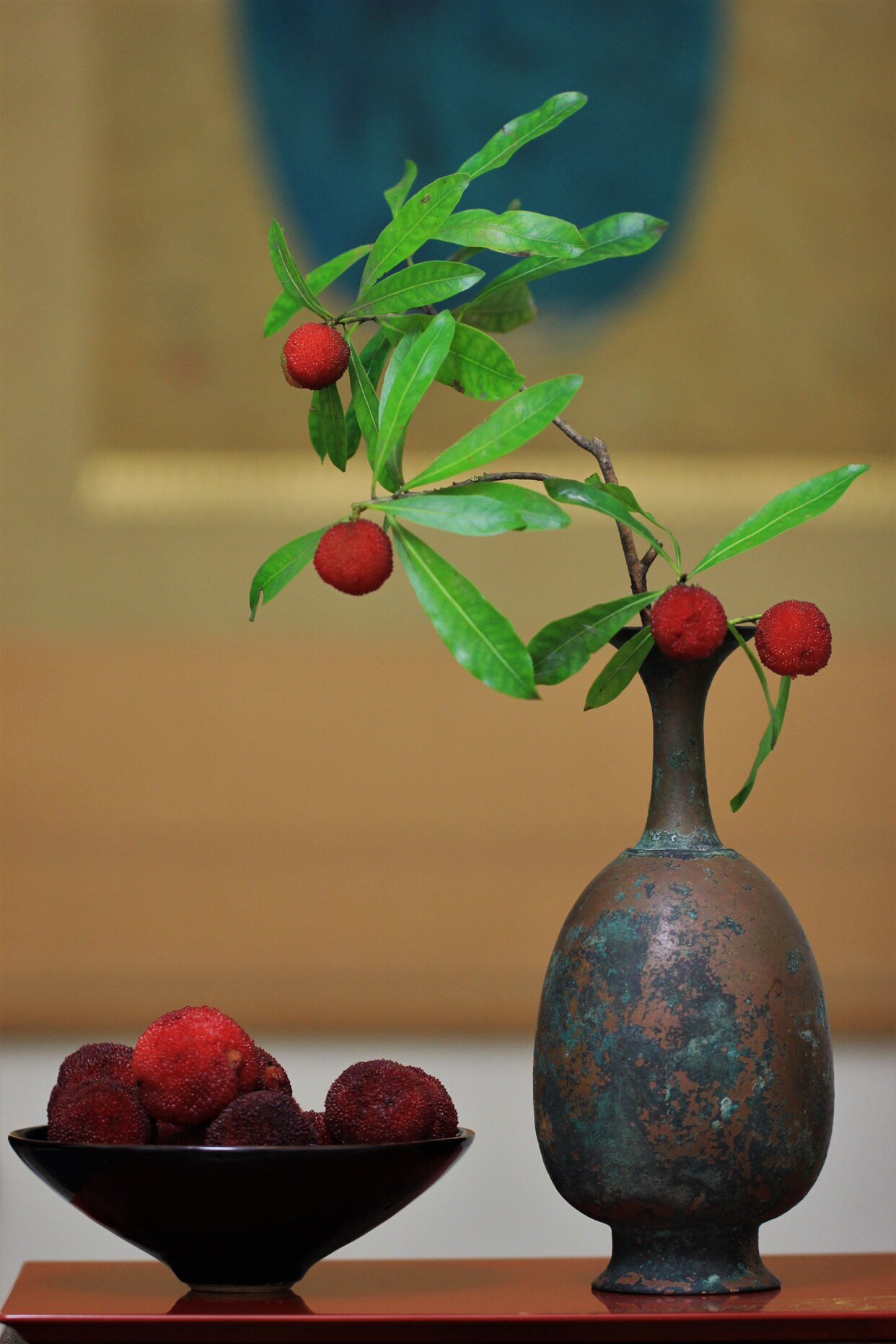 铜瓶  铜花瓶 长颈瓶  王子形净水瓶 茶室文人空间插花 陈设雅物