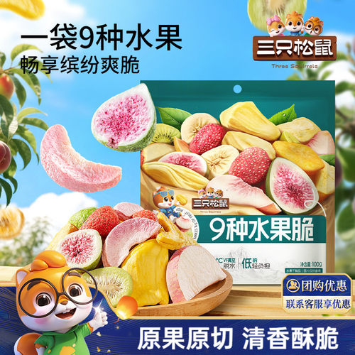 三只松鼠_每日9种水果脆100g