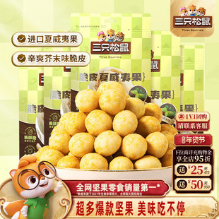 三只松鼠混合风味坚果夏威夷果腰果坚果大颗干果仁休闲健康零食