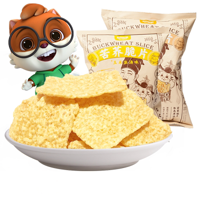 粗粮锅巴三只松鼠_苦荞脆片60g
