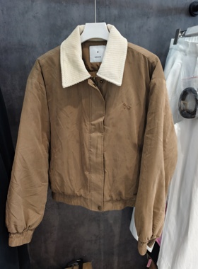 热2025年冬季新款女士D1翻领休闲夹克F07W25404棉服