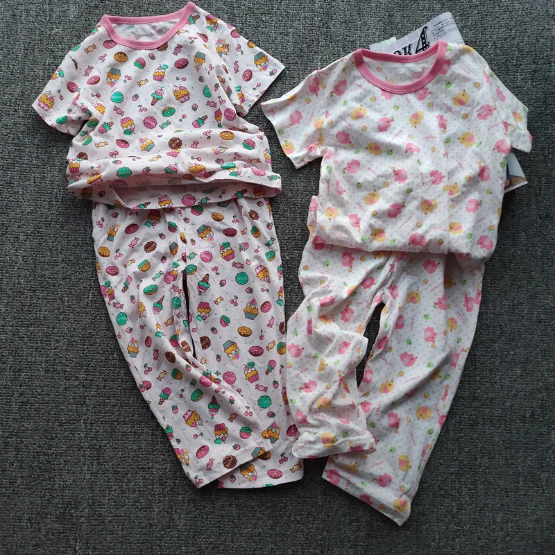 夏季睡衣薄款短袖小童全棉家居服