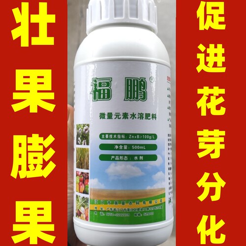 福鹏硼肥微量元素水溶肥料砂糖橘果树高活性硼锌果树叶面肥500ml