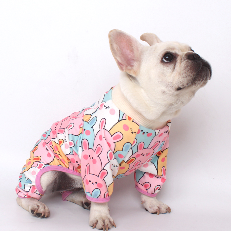 TIGERDOG宠物小狗犬猫法斗巴哥狗狗秋冬德绒卡通四脚衣服保暖服