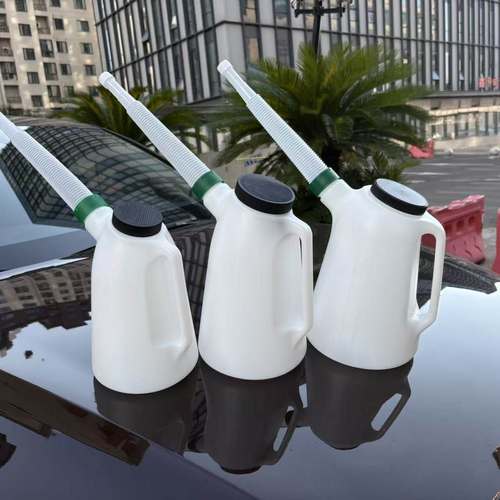 黑盖绿圈1.2升2升3升4升5升长嘴机油壶刻度塑料加油壶