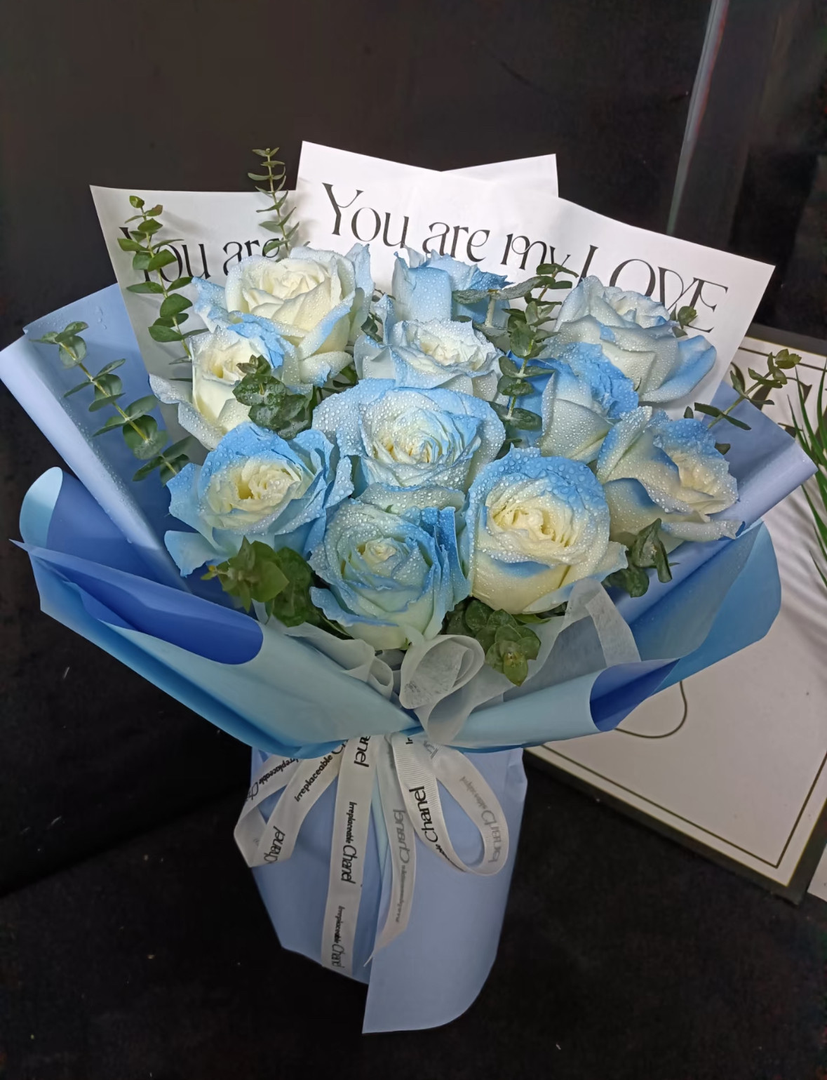 长春鲜花店七夕碎冰蓝玫瑰送男友送女友送花上门同城速递生日祝福