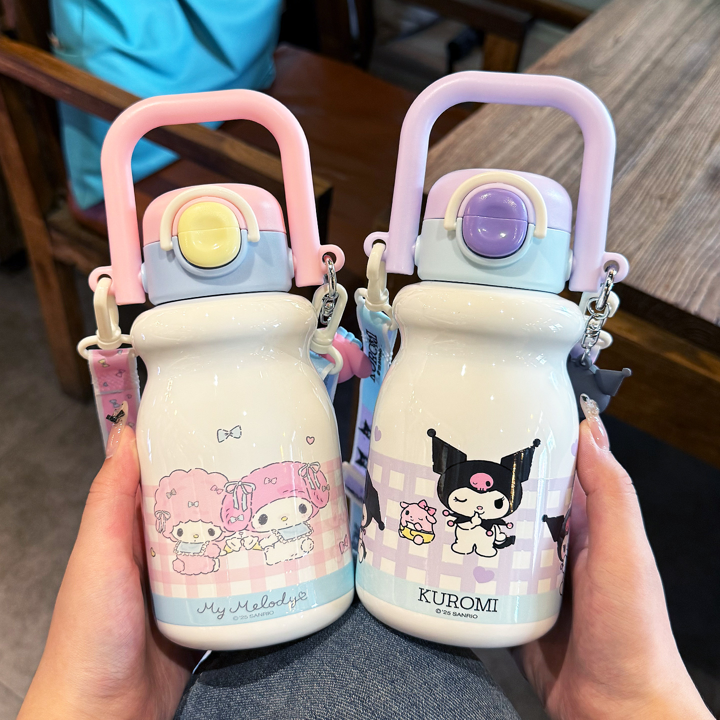 三丽鸥316不锈钢双饮保温杯子