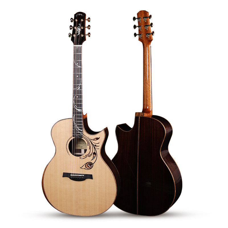 麦杰克magic 雀印手工全单板专业演奏指弹 民谣木吉他41寸GA桶型