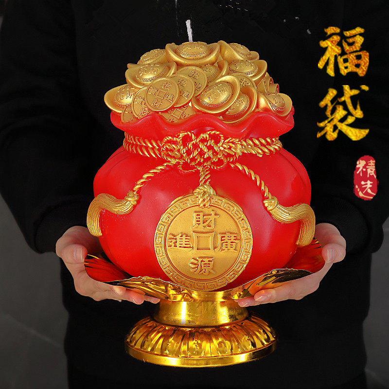 福袋金元宝蜡烛灯家用佛堂莲花蜡酥油灯红色