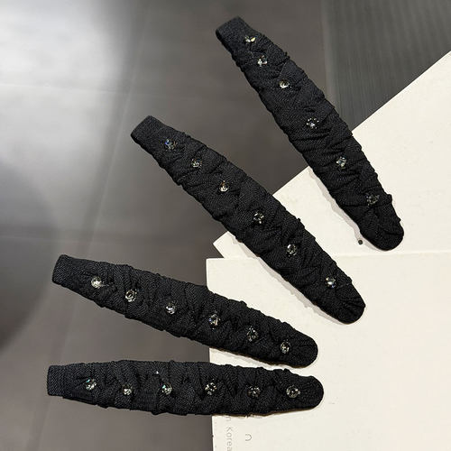 基础打底前额水钻刘海一字侧边夹发夹子头饰品头发卡子女bb夹豌豆