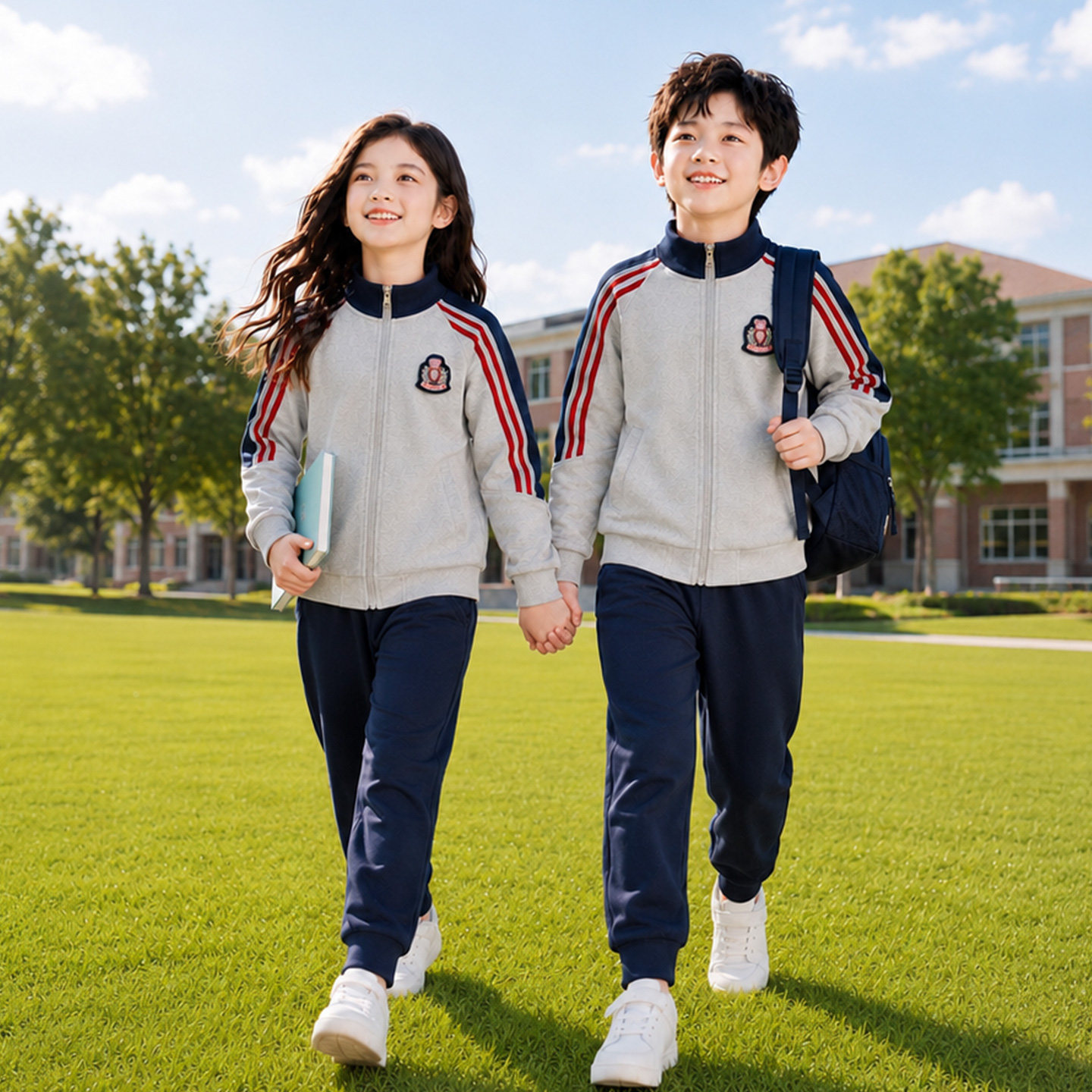 校服小学生运动会开幕式班服儿童春秋运动服幼儿园园服套装三件套