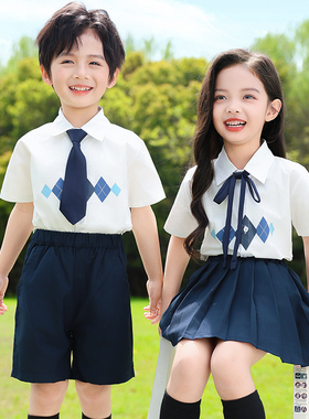 六一儿童节表演服幼儿园英伦衬衫毕业典礼服小学生朗诵合唱比赛服