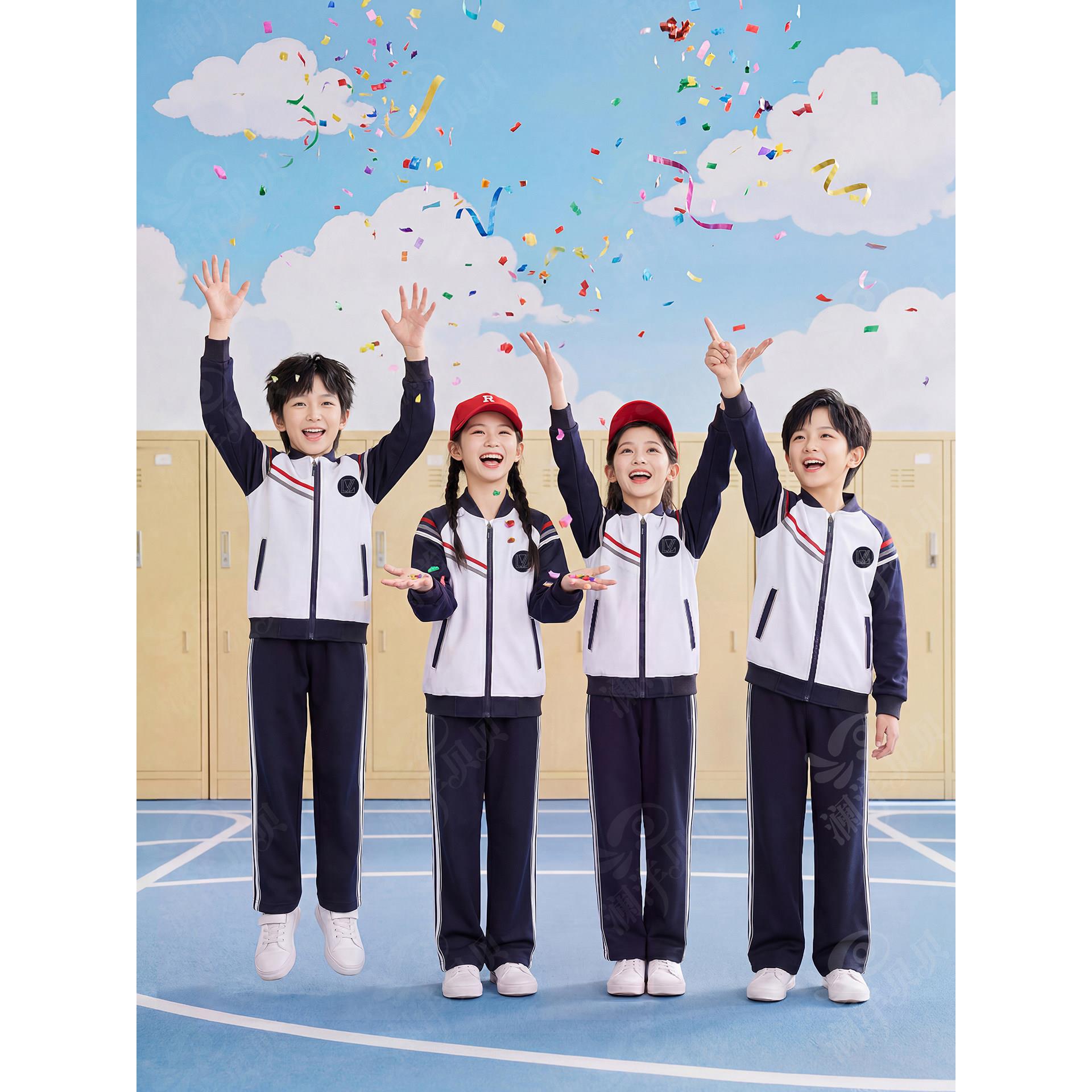 辽宁省沈阳市小学生统一春秋季校服款儿童初高中生运动服班服