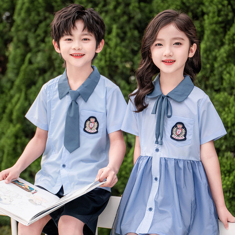 夏季学生校服幼儿园毕业演出班服
