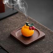 大吉大利陶瓷檀香盘香炉家用茶道室内线香插熏香薰炉丑 橘子